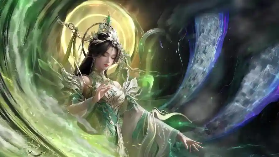 4k仙气壁纸-光环 - 发冠-古风「哲风壁纸」