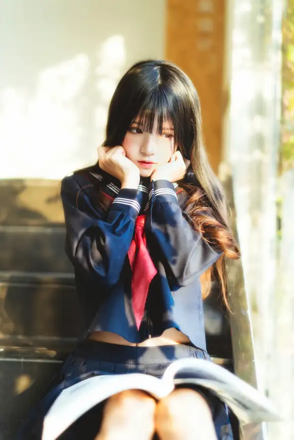 4kjk壁纸 - 写真 - 制服 - 台阶「哲风壁纸」