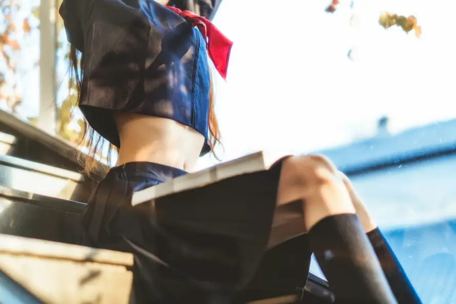 8k制服壁纸-jk - 少女-户外「哲风壁纸」