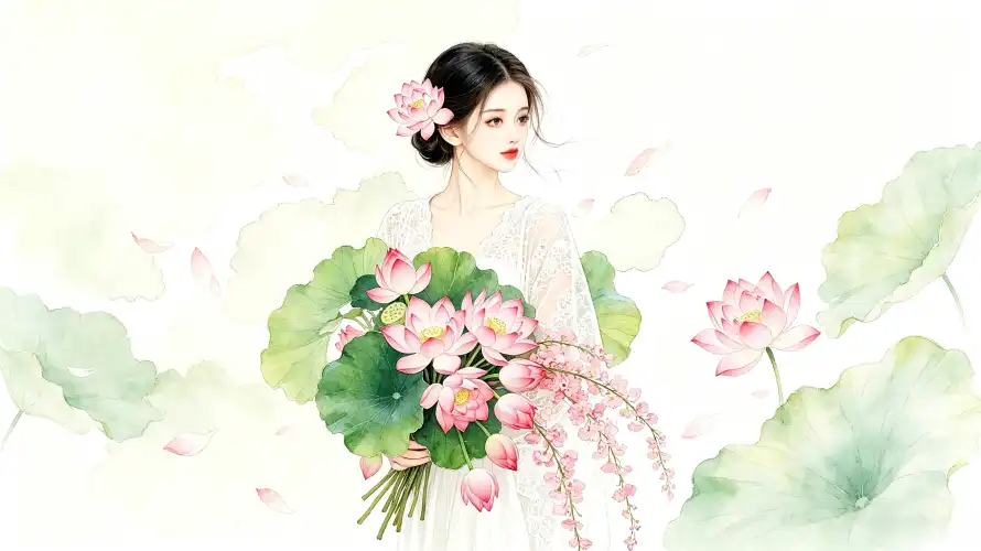 3k古风壁纸-插画 - 水彩-治愈「哲风壁纸」