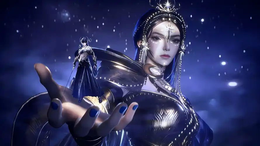 3k奇幻壁纸-抬手 - 星空-银饰「哲风壁纸」