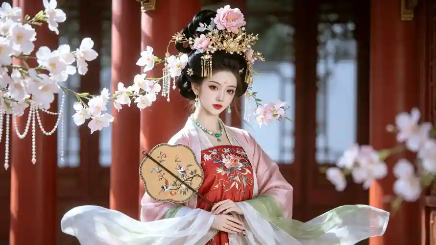 3k发冠壁纸-古典 - 古风-团扇「哲风壁纸」