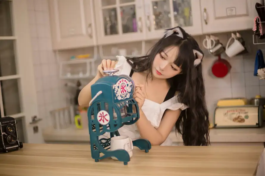 6k写真壁纸-厨房 - 可爱-女仆「哲风壁纸」