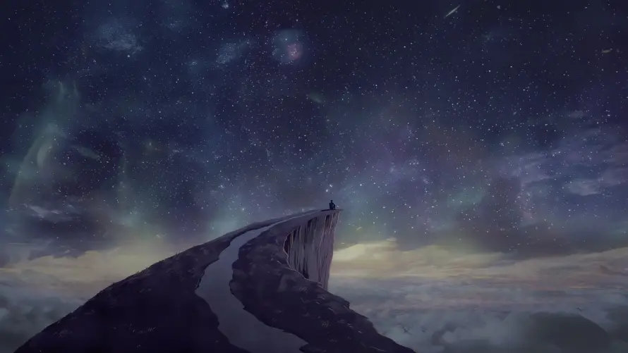 4k云海壁纸-夜景 - 夜空-山脉「哲风壁纸」