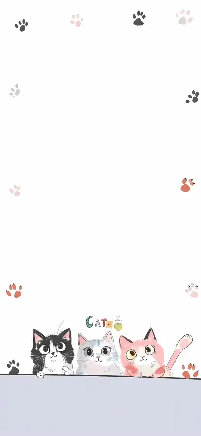 4k卡通壁纸 - 可爱 - 小猫 - 手绘「哲风壁纸」