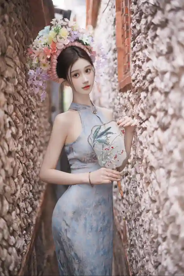 4k写真壁纸 - 古巷 - 团扇 - 国风「哲风壁纸」