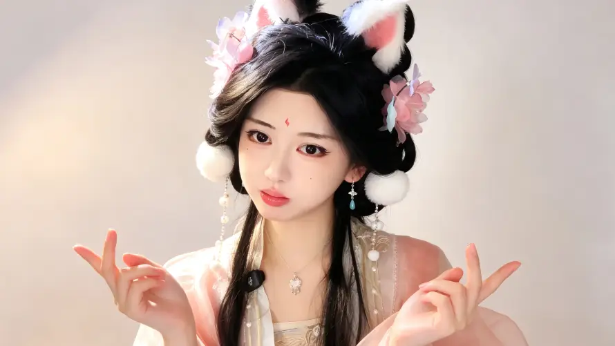 4k仙气壁纸-古风 - 汉服-耳坠「哲风壁纸」