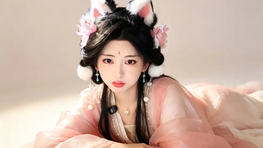 4k古风壁纸-可爱 - 汉服-耳坠「哲风壁纸」