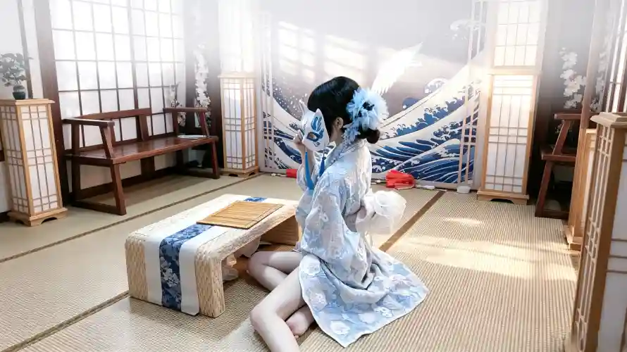 4k发饰壁纸 - 和服 - 和风 - 少女「哲风壁纸」