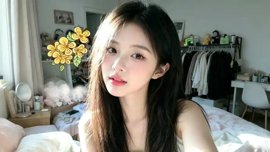 3k卧室壁纸-吊带 - 好看-少女「哲风壁纸」