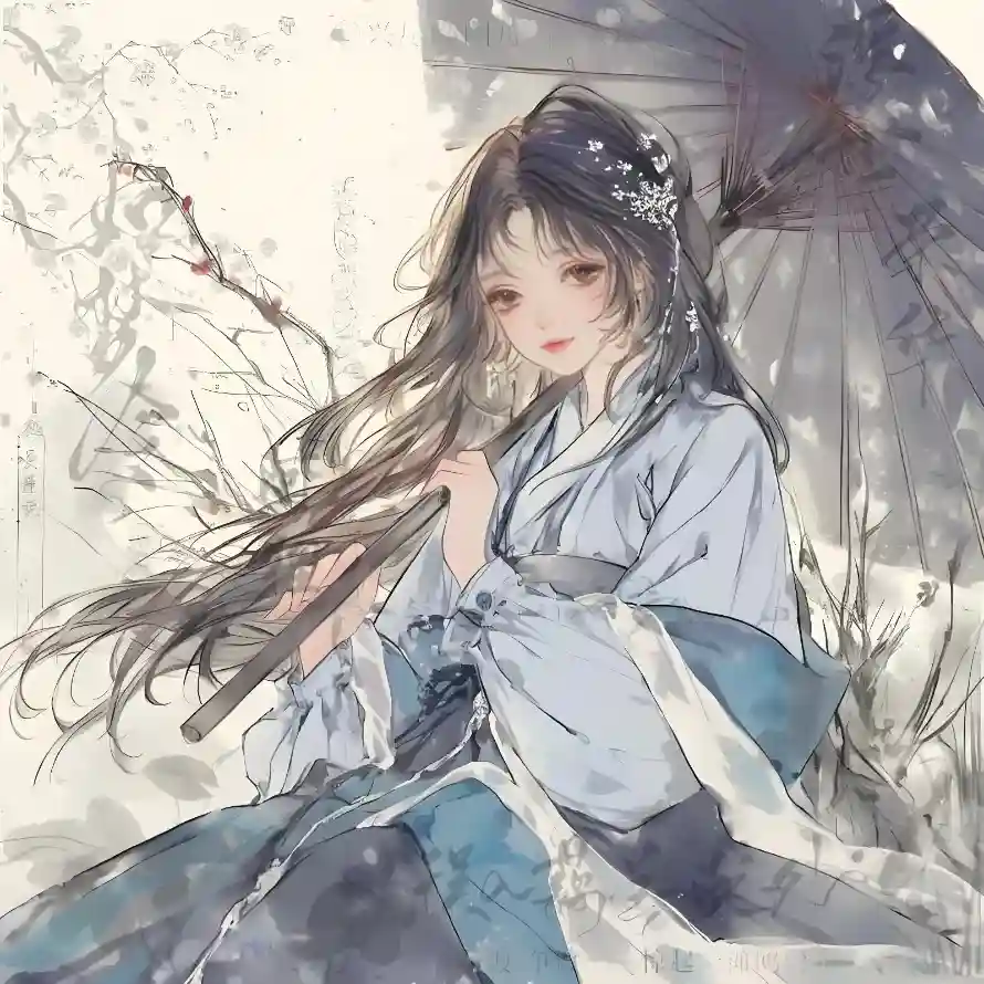 4k古风壁纸 - 小众 - 少女 - 插画「哲风壁纸」