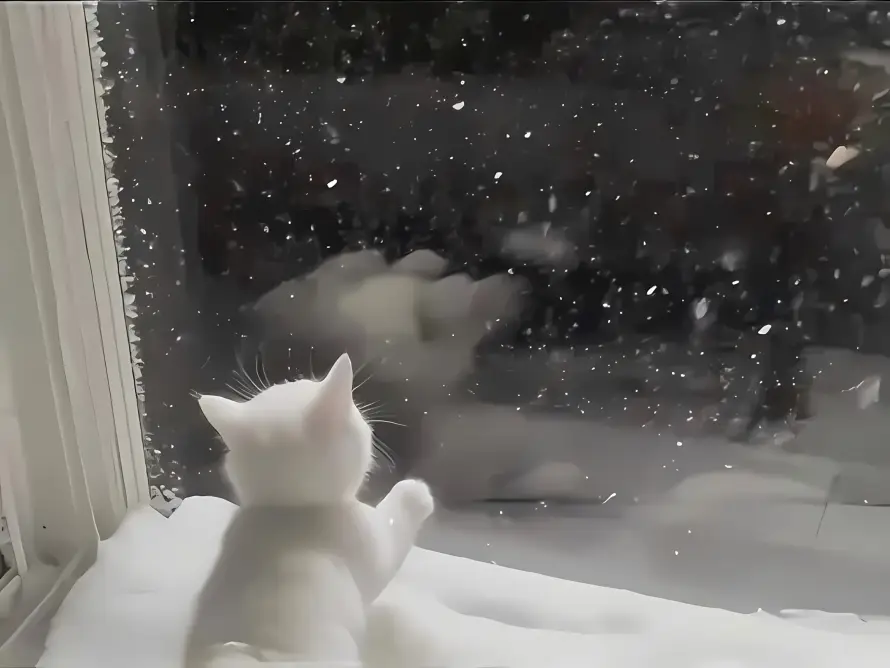 2k下雪壁纸-冬季 - 可爱-宠物「哲风壁纸」