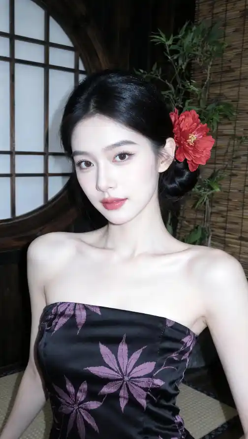 4k优雅壁纸 - 好看 - 红唇 - 美女「哲风壁纸」