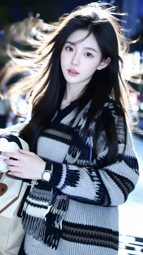 4k围巾壁纸 - 手表 - 毛衣 - 美女「哲风壁纸」
