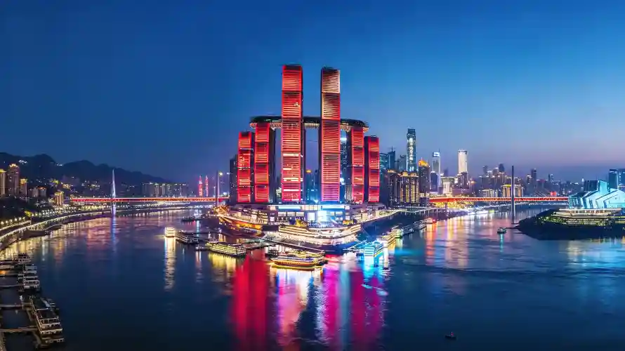 3k倒影壁纸-地标 - 夜景-江边「哲风壁纸」
