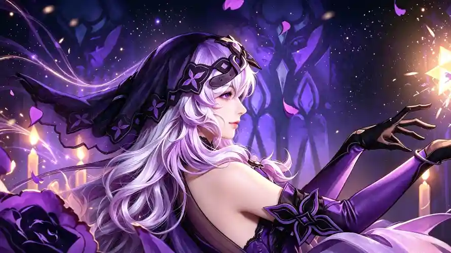 3k光晕壁纸-头纱 - 女性-花瓣「哲风壁纸」 3k光晕壁纸-头纱 - 女性-花瓣「哲风壁纸」