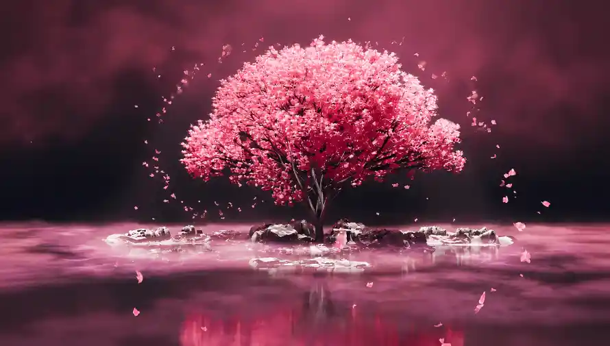 3k倒影壁纸-孤树 - 水域-湖面「哲风壁纸」