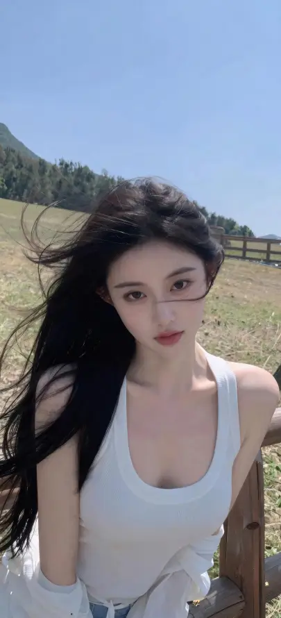 4k户外壁纸 - 晴天 - 红唇 - 美女「哲风壁纸」