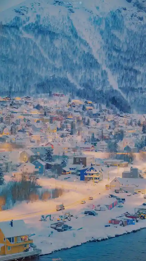 4k冬季壁纸 - 雪 - 冬日 - 城镇「哲风壁纸」