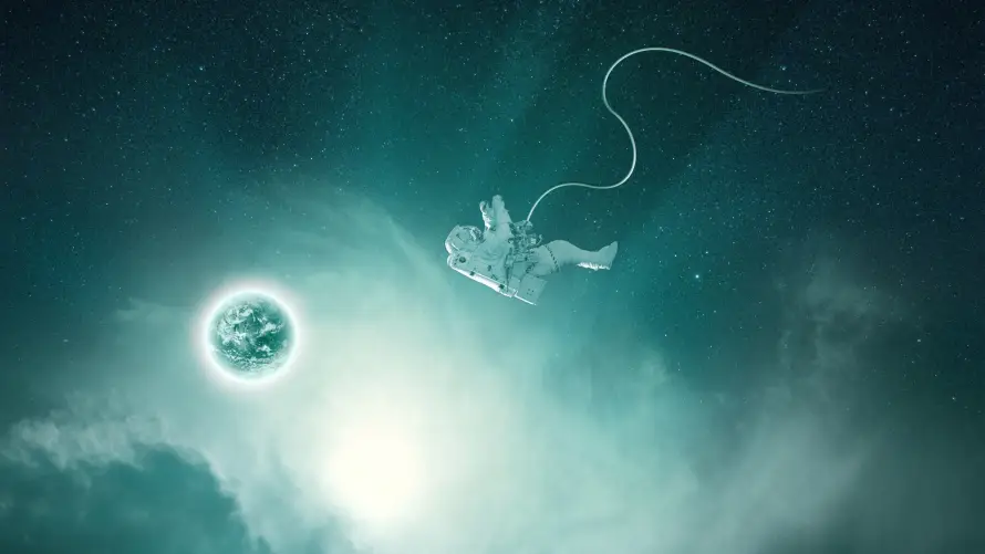 3k光晕壁纸-失重 - 宇宙-悬浮「哲风壁纸」