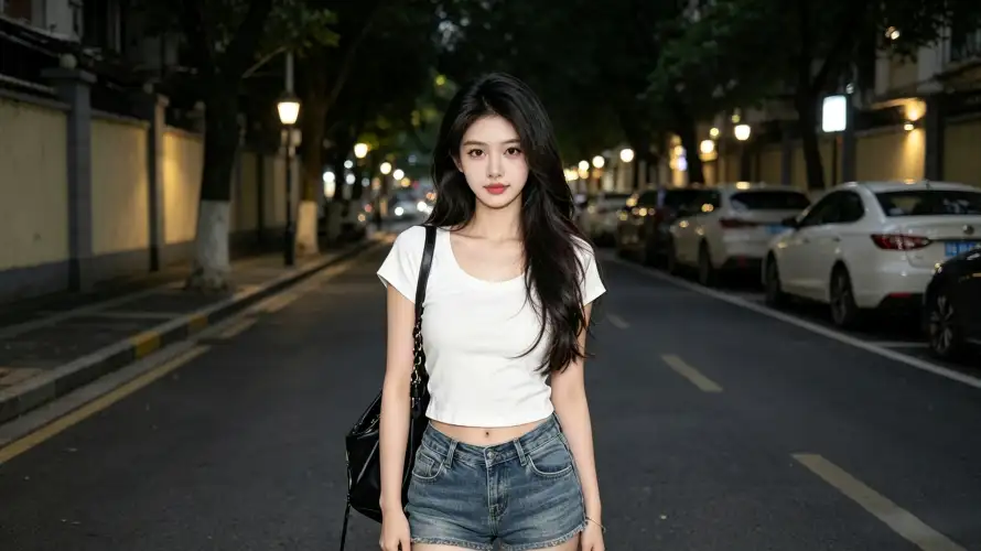 3k夜晚壁纸-汽车 - 美女-街拍「哲风壁纸」