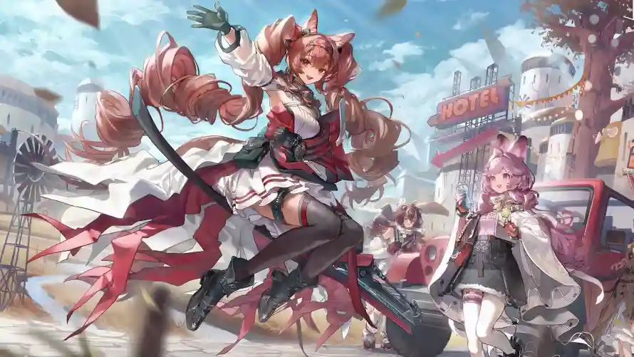 4k兽耳壁纸-城镇 - 少女-法杖「哲风壁纸」