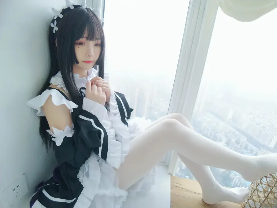 3k室内壁纸-少女 - 甜美-白丝「哲风壁纸」