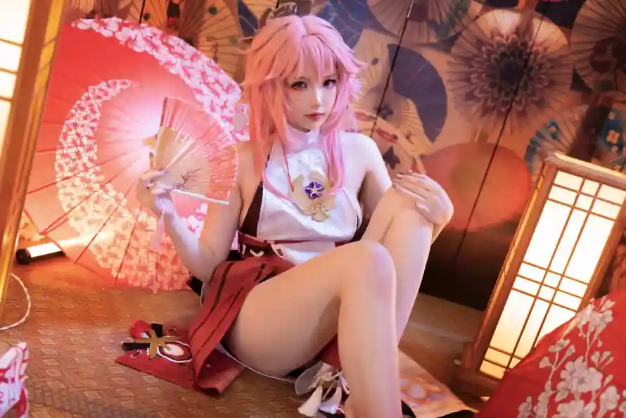 3k原神壁纸-折扇 - 美女-cos「哲风壁纸」