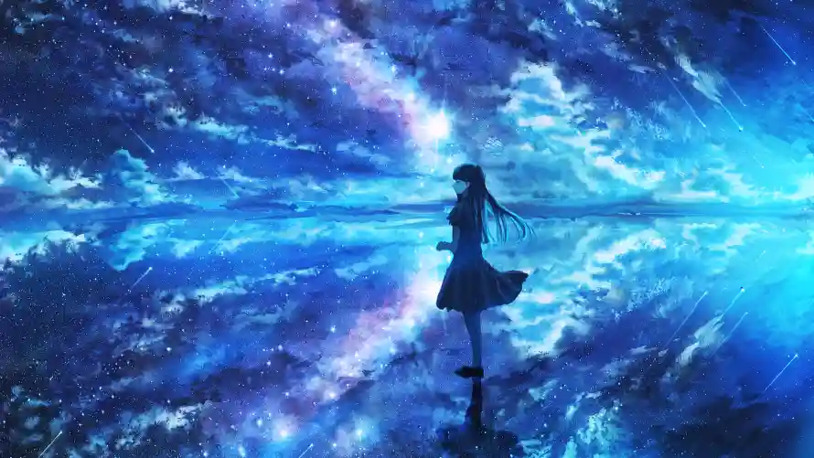 3k云海壁纸-剪影 - 天空-女孩「哲风壁纸」