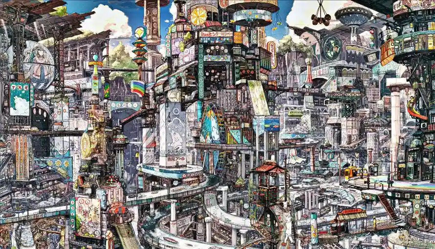 3k城区壁纸-天空 - 科幻-都市「哲风壁纸」