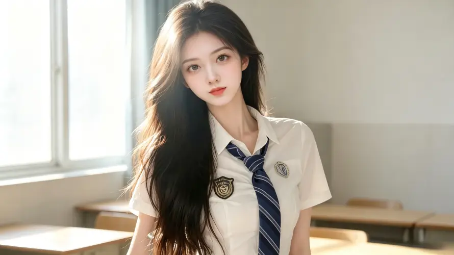 3k好看壁纸-学生 - 少女-教室「哲风壁纸」