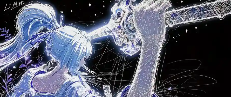 3k冰晶壁纸-冰系 - 巫女-星空「哲风壁纸」