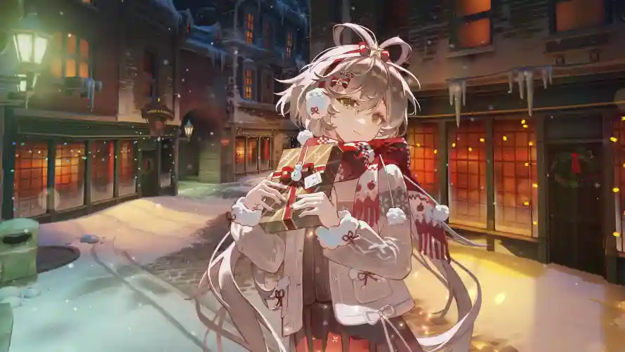4k下雪壁纸-冬装 - 围巾-店铺「哲风壁纸」