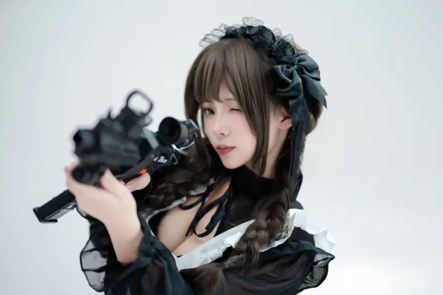 3k持枪壁纸-美女 - 长发-cos「哲风壁纸」