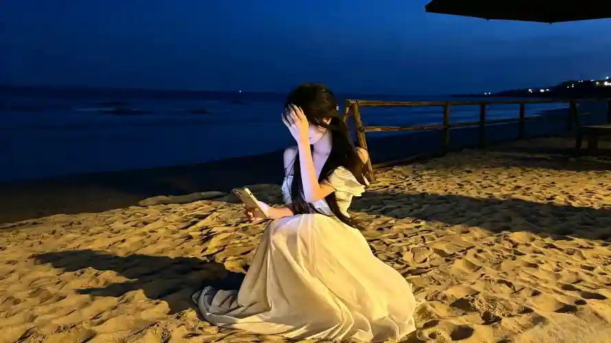 3k夜晚壁纸-夜景 - 大海-好看「哲风壁纸」