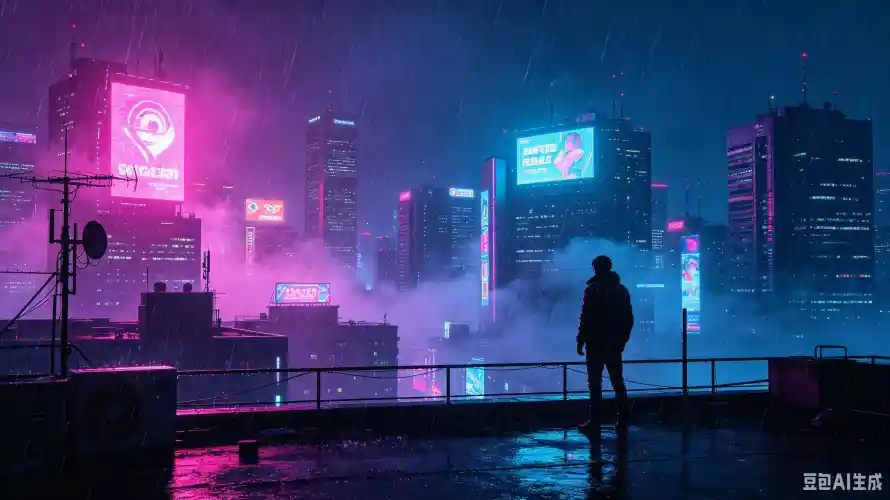 3k城市壁纸-雾 - 夜景-科幻「哲风壁纸」