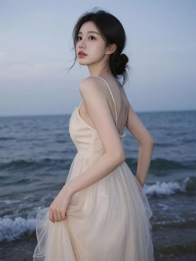 4k人像壁纸 - 海浪 - 海边 - 温柔「哲风壁纸」