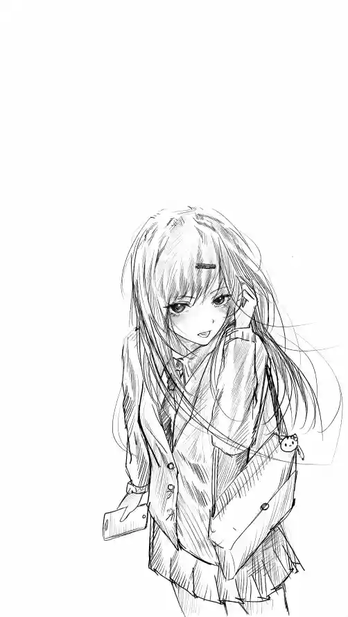 4k动漫壁纸 - 少女 - 手绘 - 校服「哲风壁纸」