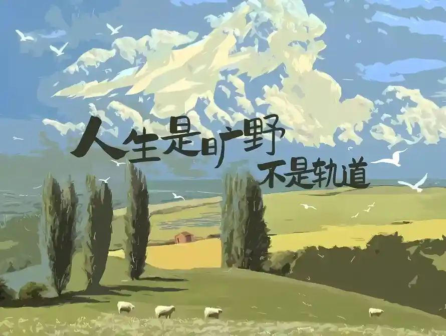 2k原野壁纸-天空 - 文字-杨树「哲风壁纸」