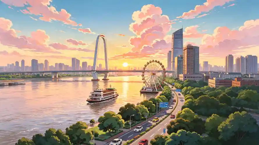 3k云彩壁纸-公路 - 城市-拱桥「哲风壁纸」