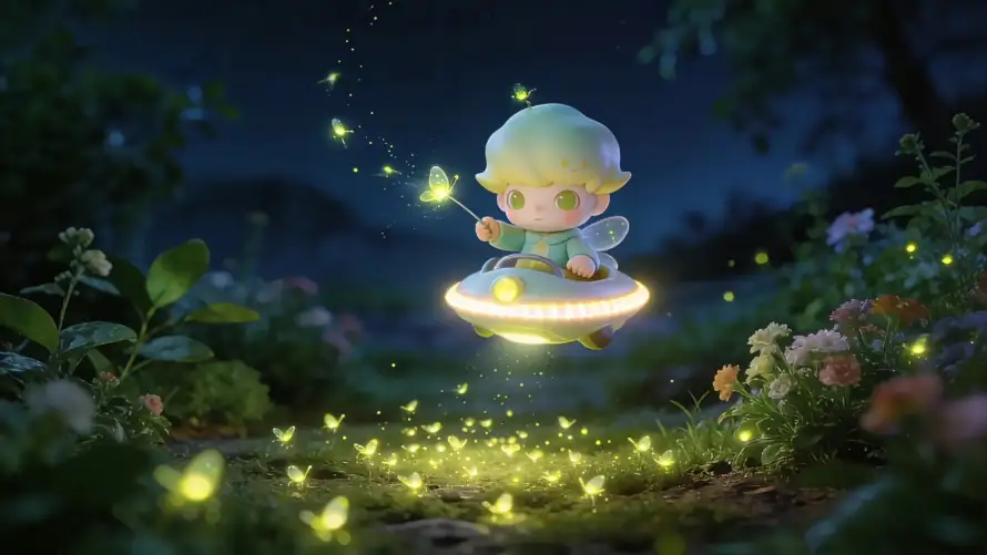 2k发光壁纸-可爱 - 夜晚-夜空「哲风壁纸」