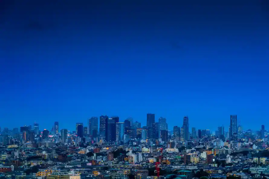 8k俯瞰壁纸-城市 - 夜景-天空「哲风壁纸」
