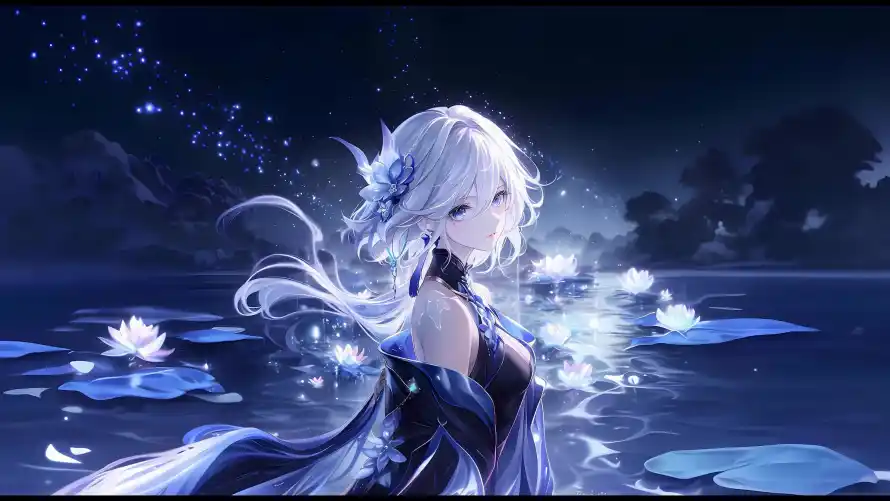 4k原神壁纸-夜景 - 插画-星空「哲风壁纸」