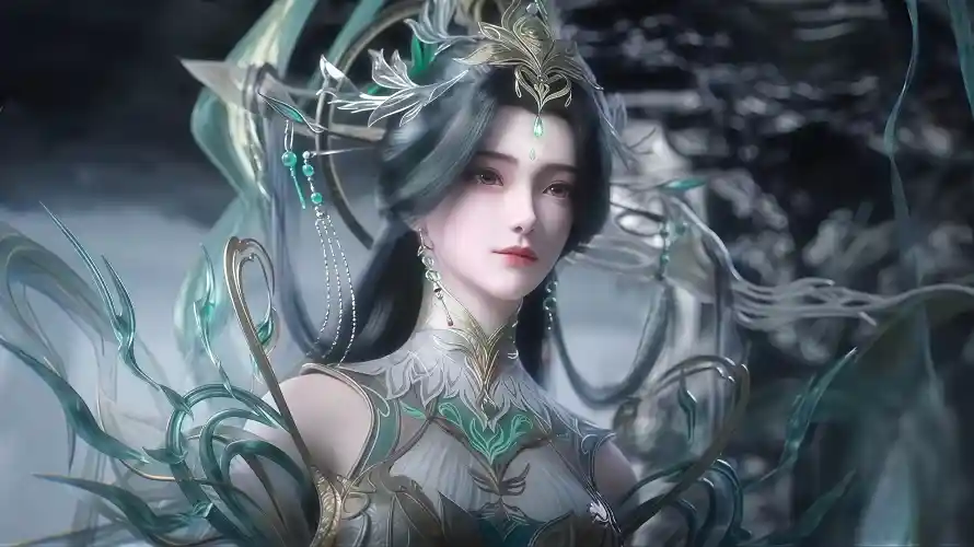 3k3D壁纸-仙气 - 发冠-古装「哲风壁纸」