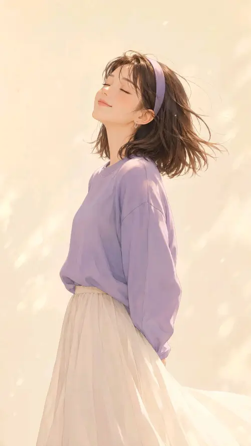 4k侧脸壁纸 - 微风 - 暖光 - 治愈「哲风壁纸」