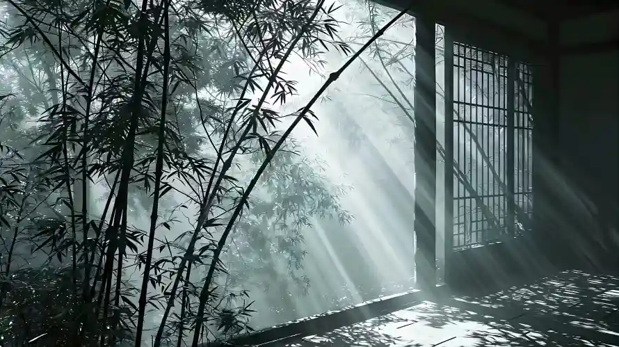 3k光影壁纸-国风 - 庭院-晨雾「哲风壁纸」