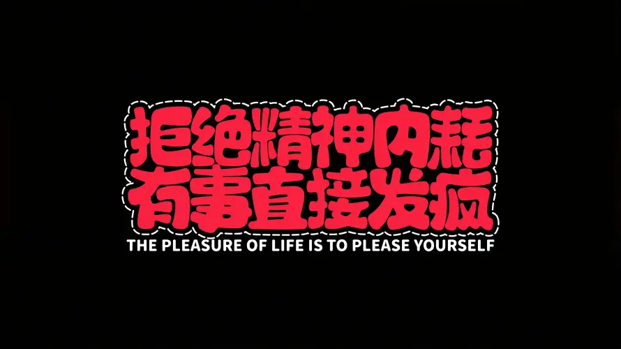3k精选壁纸-发疯文学 - 情绪宣泄-红色文字「哲风壁纸」