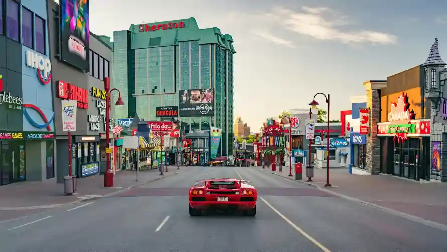 3k精选壁纸-街景 - 跑车-路灯「哲风壁纸」