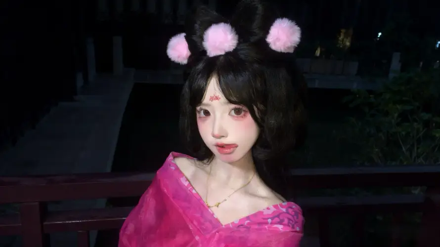 3k古风壁纸-夜色 - 户外-汉服「哲风壁纸」