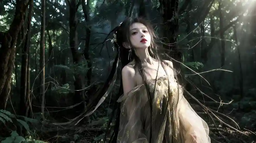 4k光影壁纸-幽暗 - 林间-树木「哲风壁纸」